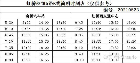 虹桥枢纽7路最新时刻表全面解析